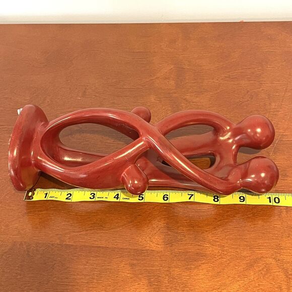 Handcrafted Figurine Art Sculpture Decor Family Of Four 10 in Tall - Picture 6 of 7